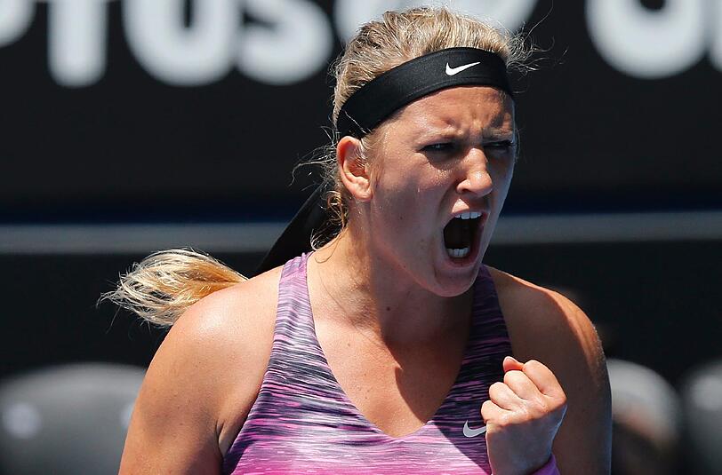 Victoria Asarenka ballt die Faust. Sie ist die heißeste Anwärterin auf den Titel.