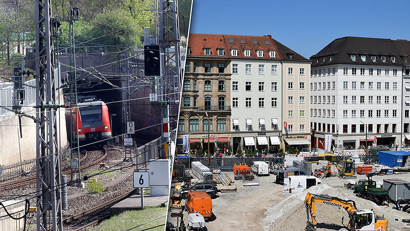 Noch werden am Marienhof Leitungen verlegt, danach soll der Aushub für die S-Bahn-Röhre starten.