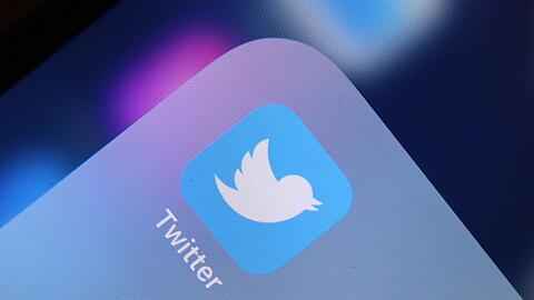 Das Twitter-Logo auf einem Smartphone.