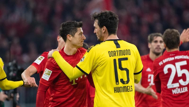 Treffen am Dienstag im Topspiel aufeinander: Bayern-Torjäger Robert Lewandowski (l) und BVB-Verteidiger Mats Hummels.