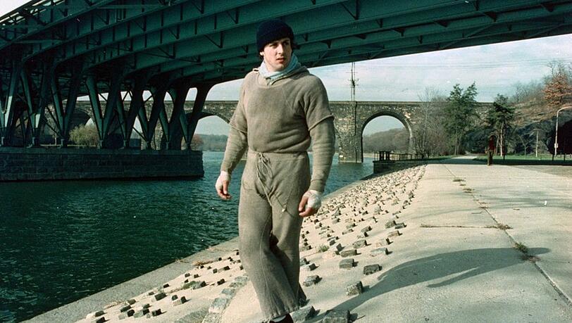 Sylvester Stallone in seiner Rolle als Rocky im gleichnamigen Film. Sylvester Stallone in seiner Rolle als Rocky im gleichnamigen Film.