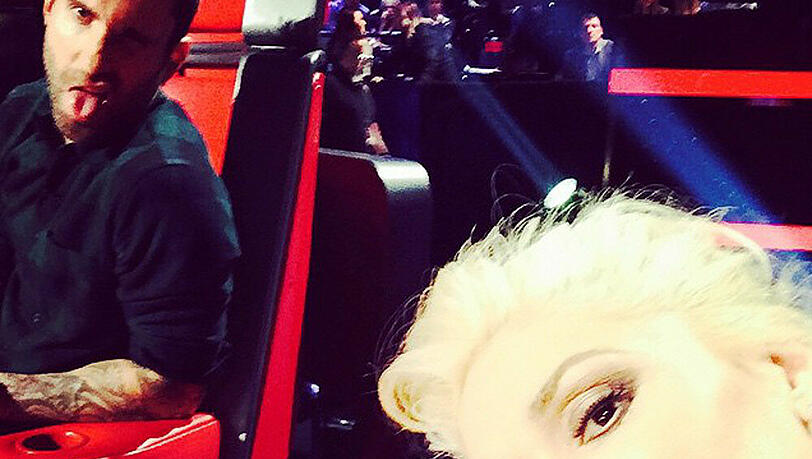Gwen Stefani und Adam Levine albern in den Drehpausen gerne herum Gwen Stefani und Adam Levine albern in den Drehpausen gerne herum