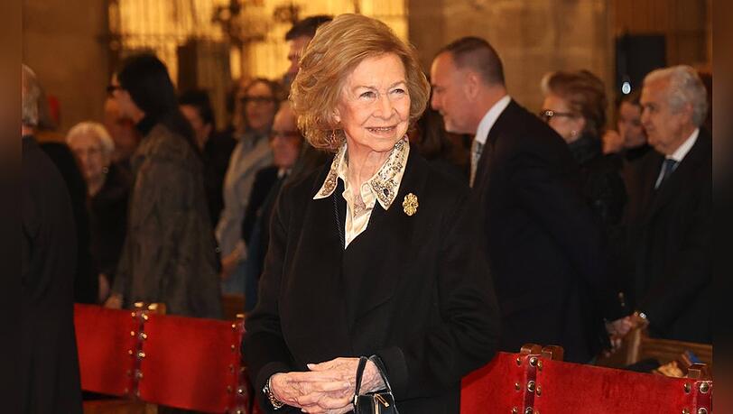 Spaniens Altk&ouml;nigin Sofia beim traditionellen Osterkonzert in der Kathedrale von Palma de Mallorca.