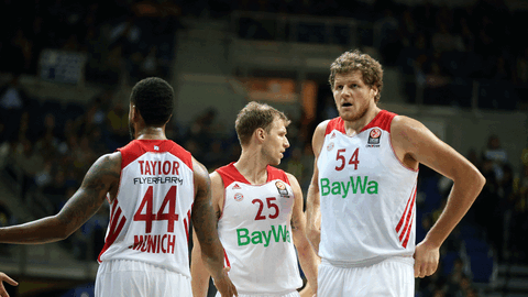 Bayern-Kapitän Bryce Taylor (l.) fehlt verletzt, Anton Gavel (M.) und John Bryant (r.) sind in Neu-Ulm dabei.