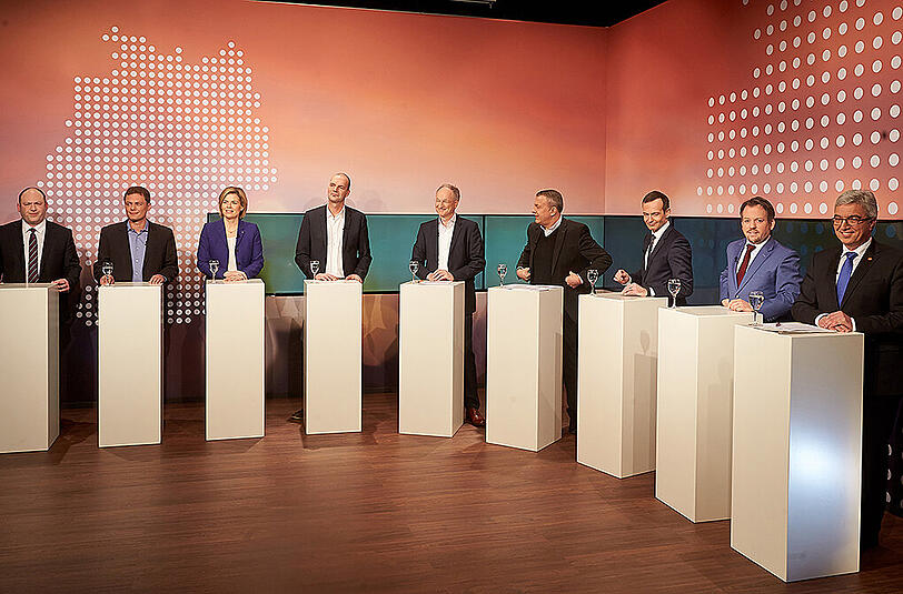 Am Donnerstagsbend gab es in den beiden Südwestländern noch einmal Fernseh-"Elefantenrunden". Foto: Thomas Frey