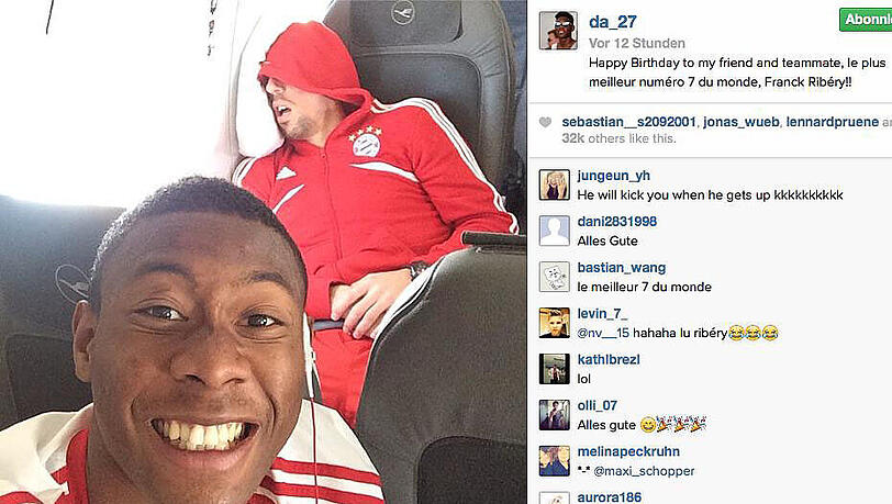 Dieses Foto postete David Alaba am Montag in den sozialen Netzwerken. Dieses Foto postete David Alaba am Montag in den sozialen Netzwerken.