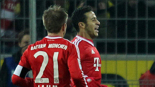 Könnten bald wieder gemeinsam auf dem Platz stehen: Philipp Lahm (l.) und Thiago Könnten bald wieder gemeinsam auf dem Platz stehen: Philipp Lahm (l.) und Thiago