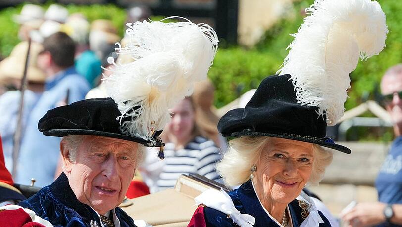 König Charles und Königin Camilla am "Garter Day". König Charles und Königin Camilla am "Garter Day".