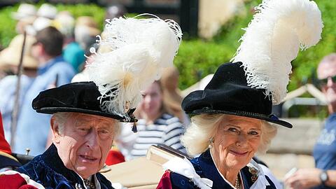 König Charles und Königin Camilla am "Garter Day". König Charles und Königin Camilla am "Garter Day".