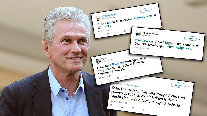 Von Spott bis hin zu ernsten und fundierten Meinungen: Bei Twitter gehört Jupp Heynckes am Donnerstag natürlich zu den tragenden Themen.