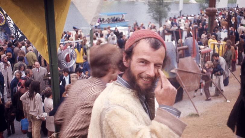 1972: Blick auf den "Klanggarten" an der Spielstraße am Olympiasee.