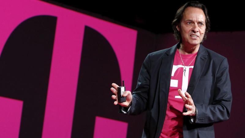 John Legere, Chef von T-Mobile US, gibt eine Pressekonferenz. John Legere, Chef von T-Mobile US, gibt eine Pressekonferenz.