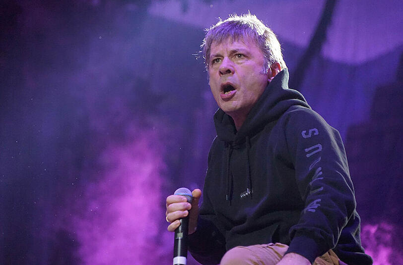 Nach dem Regenguss war es pünktlich zum Iron-Maiden-Konzert wieder trocken im Olympiastadion. Die Bilder