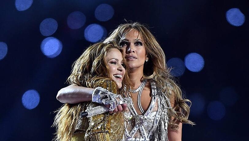 Shakira (li.) und J.Lo rockten die Halbzeitshow des Super Bowls 2020.