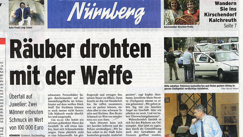 So berichtete die Abendzeitung im Juni 2004 über den Raubüberfall auf Goldschmiedemeister Udo Makosch. So berichtete die Abendzeitung im Juni 2004 über den Raubüberfall auf Goldschmiedemeister Udo Makosch.