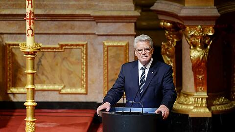 Bundespräsident Joachim Gauck spricht im Berliner Dom zum 100. Jahrestag des Beginns der Massaker an den Armeniern im Osmanischen Reich.