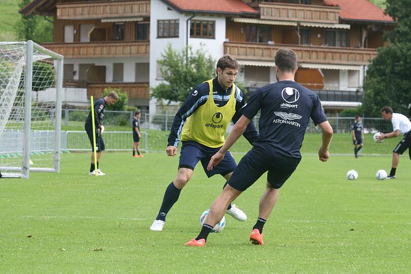 Moritz Volz im Zweikampftraining.