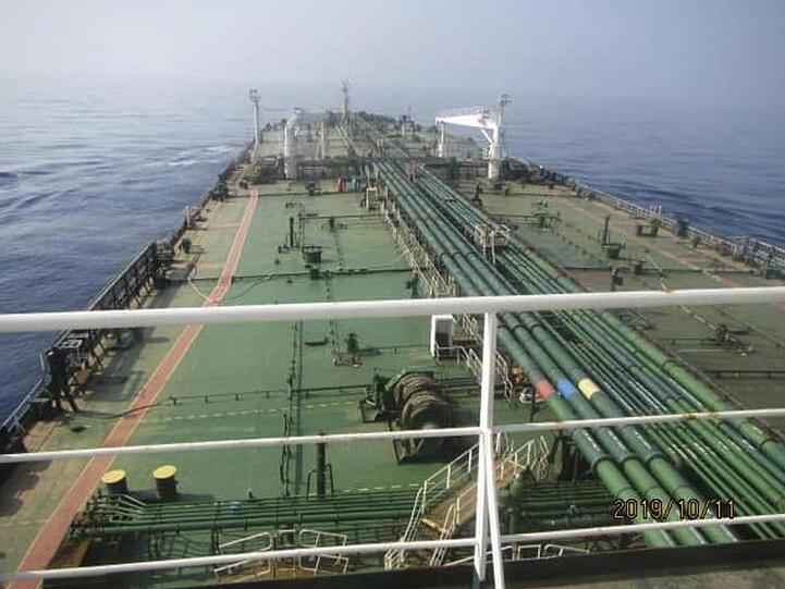Dieses Foto, das von der offiziellen Nachrichtenagentur des iranischen Ölministeriums veröffentlicht wurde, zeigt den iranischen Öltanker "Sabiti" im Roten Meer.