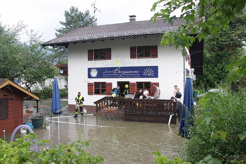 Unwetter in Rosenheim.