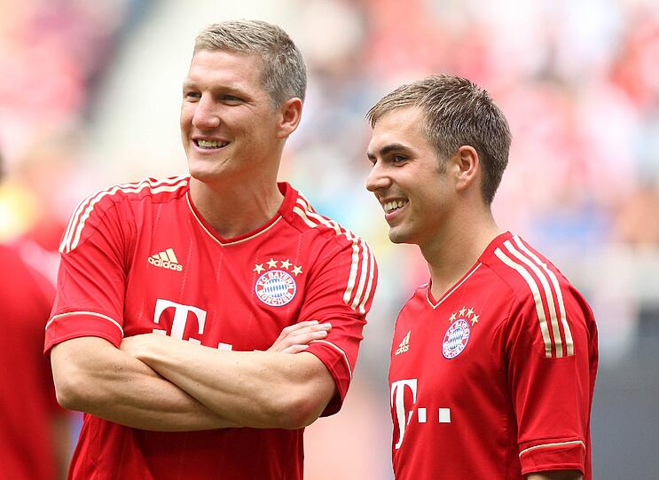 Kapitäne unter sich: Bastian Schweinsteiger (l.) und Philipp Lahm.