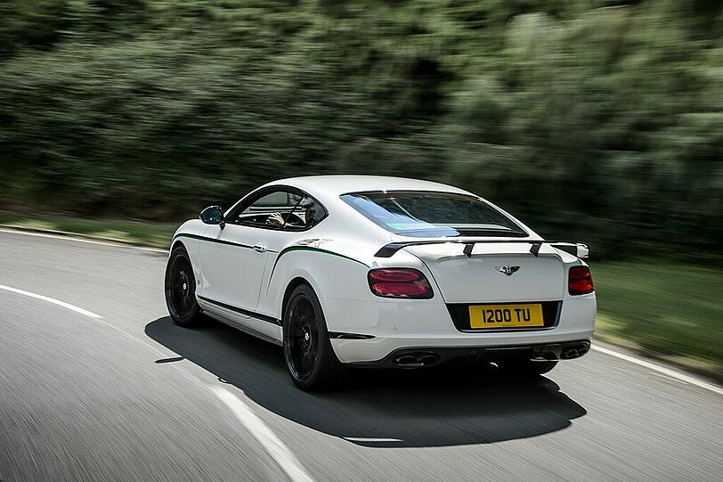 Das 282 625 Euro teure und 580 PS starke Bentley Continental GT3-R Coupé versteht sich als Straßenversion der jüngst aufgelegten Rennwagens auf Basis des Continental.