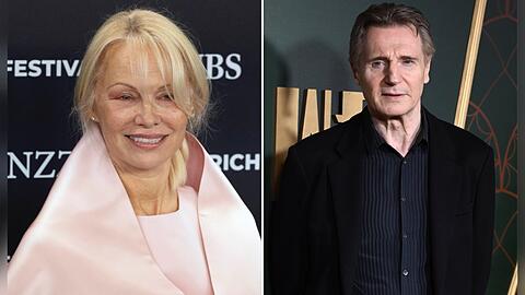 Pamela Anderson hat in Liam Neeson einen Mann gefunden, der sich um sie "kümmert".