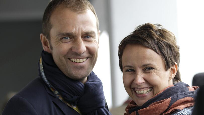 Flick mit Ehefrau Silke, die aus Bammental stammt. Flick mit Ehefrau Silke, die aus Bammental stammt.