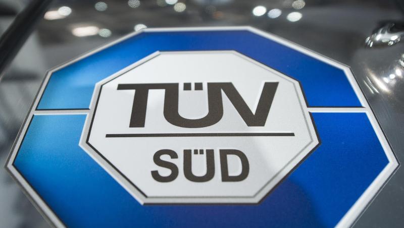 Das Tüv Süd Logo ist zu sehen. Foto: picture alliance / dpa/Symbolbild Das Tüv Süd Logo ist zu sehen. Foto: picture alliance / dpa/Symbolbild