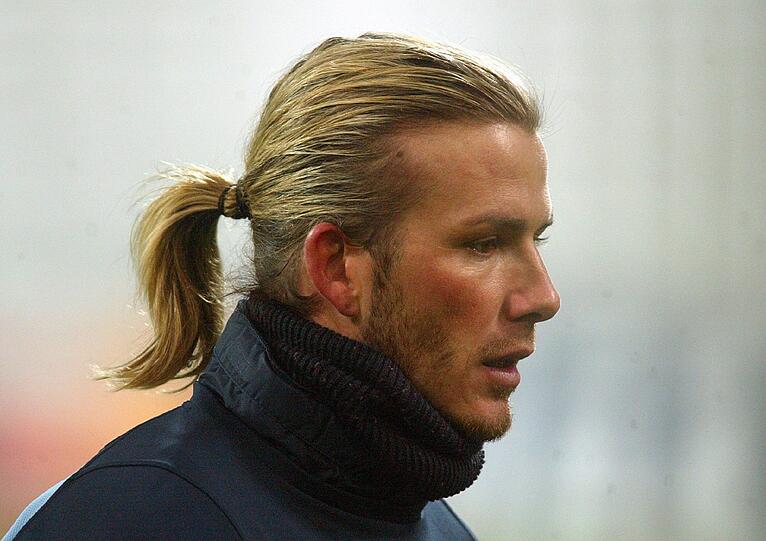 David Beckham: &bdquo;Mit dem Zopf war er vor dem Trend. Becks war aber immer schon weit voraus, auch bei den Klamotten.&ldquo;