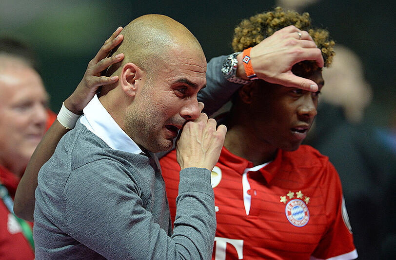 Bayern-Abschied unter Tränen: Pep Guardiola (links) und David Alaba.