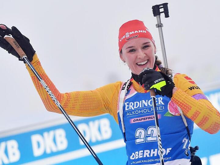 Biathletin Denise Herrmann geht beim Weltcup in Oberhof auch in der Staffel an den Start.