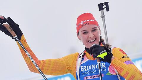 Biathletin Denise Herrmann geht beim Weltcup in Oberhof auch in der Staffel an den Start.