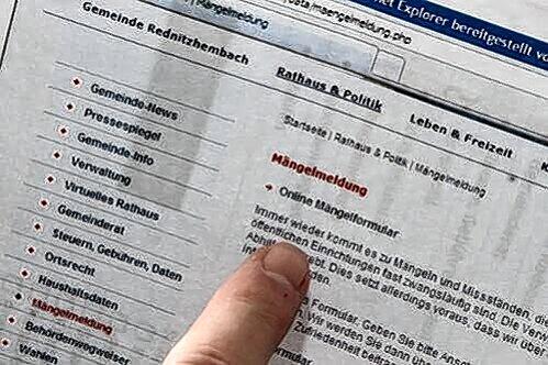 Bürger können Mängel online melden.