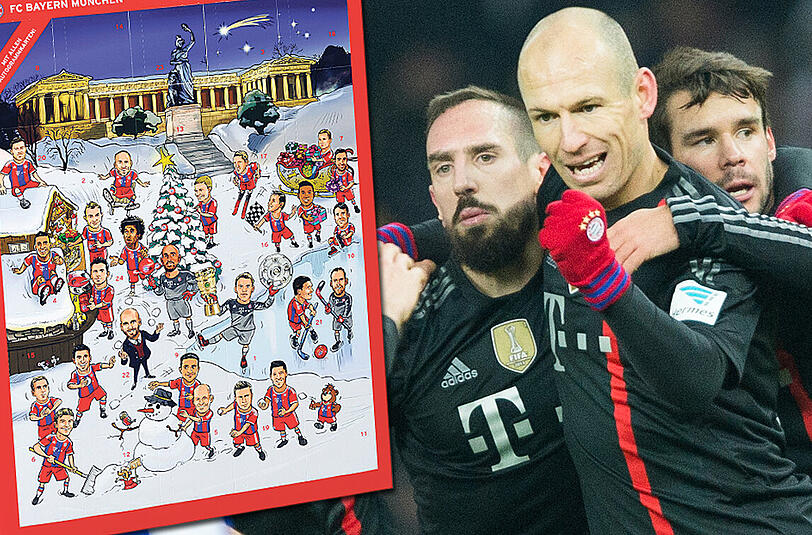 Die Stars aus dem Kalender: Der offizielle und bereits ausverkaufte Adventskalender des FC Bayern.