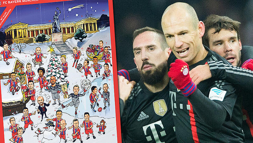 Die Stars aus dem Kalender: Der offizielle und bereits ausverkaufte Adventskalender des FC Bayern. Die Stars aus dem Kalender: Der offizielle und bereits ausverkaufte Adventskalender des FC Bayern.