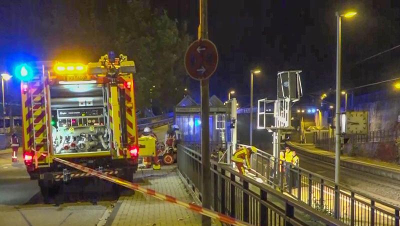 Rettungseinsatz am Unfallort in Bruchsal. Rettungseinsatz am Unfallort in Bruchsal.