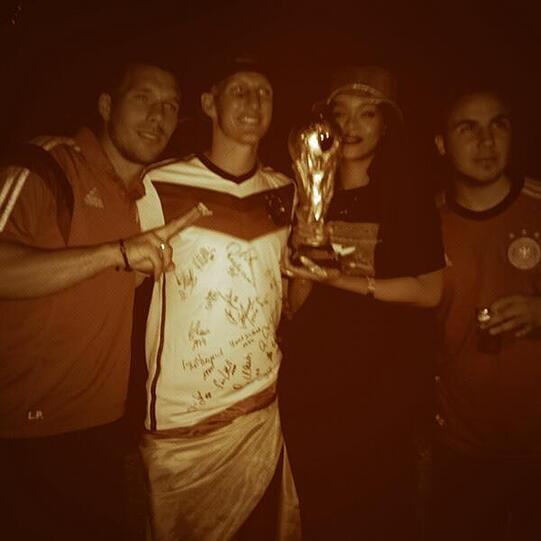"They brought me the cup!!! I love these guys!!! Congratulations!!!! "