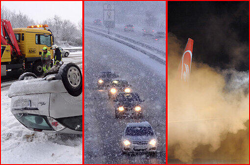 Dauereinsatz im Dauerfrost: In Deutschland sorgt die Kälte für Chaos auf Autobahnen, Flughäfen und im Berufsverkehr.