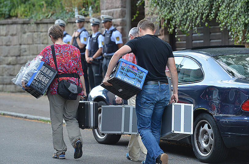 Die Spurensicherung nahm noch am Abend die Arbeit auf. Foto: Franziska Kraufmann