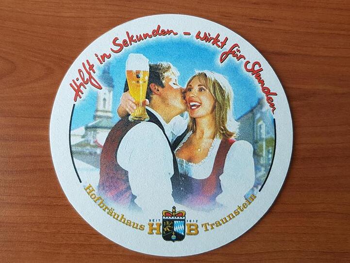 Der umstrittene Bierdeckel vom Hofbräuhaus Traunstein.