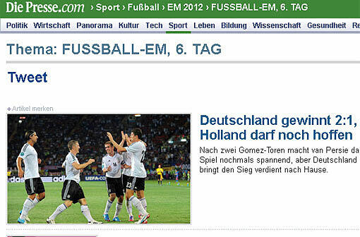 "Holland darf noch hoffen", schreibt "diepresse.at" - ein wenig optimistischer.