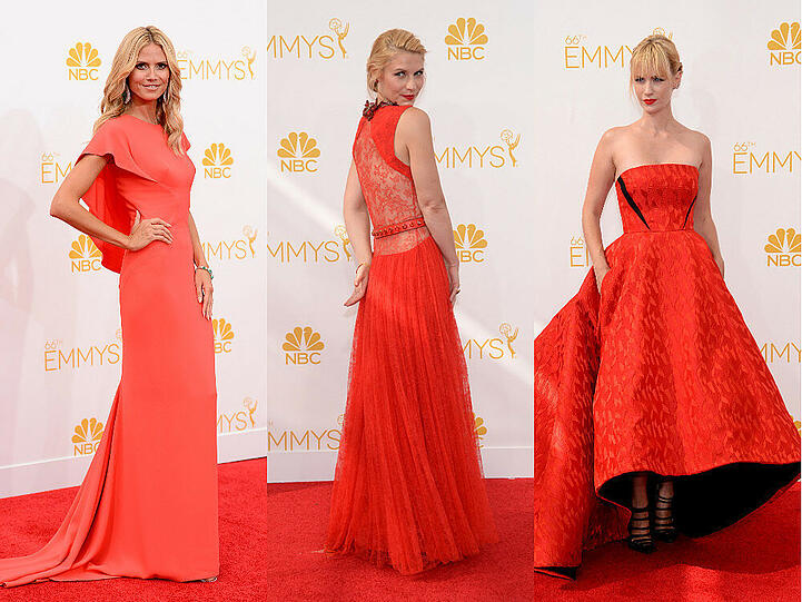 Von Heidi Klum über Claire Danes bis January Jones: Rot ist Trumpf