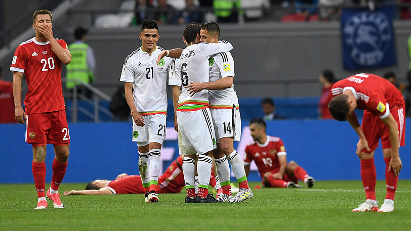 Russland am Boden, Mexiko im Halbfinale: der Gastgeber des Confed-Cups ist in der Vorrunde gescheitert.