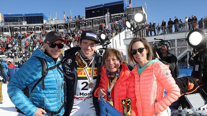 Eine schrecklich erfolgreiche Familie: Auf die Titel von Sohn Felix (M.) und die Designer-Karriere von Tocher Ameli (r.) waren Rosi und Christian immer ein bisserl mehr stolz als auf die eigenen Triumphe.