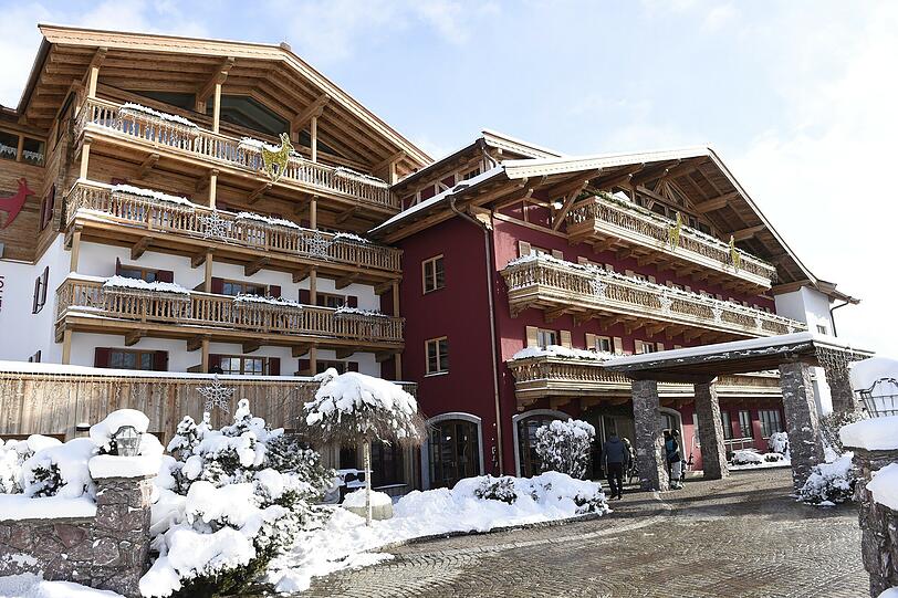 Hier fand das traditionelle Karpfenessen statt. Das Hotel Kitzhof in Kitzbühel.
