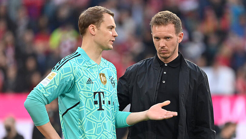 Julian Nagelsmann (re.) war maßgeblich an der Entlassung von Manuel Neuers Vertrautem Toni Tapalovic beteiligt. Wird das beim DFB-Team noch zum Gesprächsthema? Julian Nagelsmann (re.) war maßgeblich an der Entlassung von Manuel Neuers Vertrautem Toni Tapalovic beteiligt. Wird das beim DFB-Team noch zum Gesprächsthema?