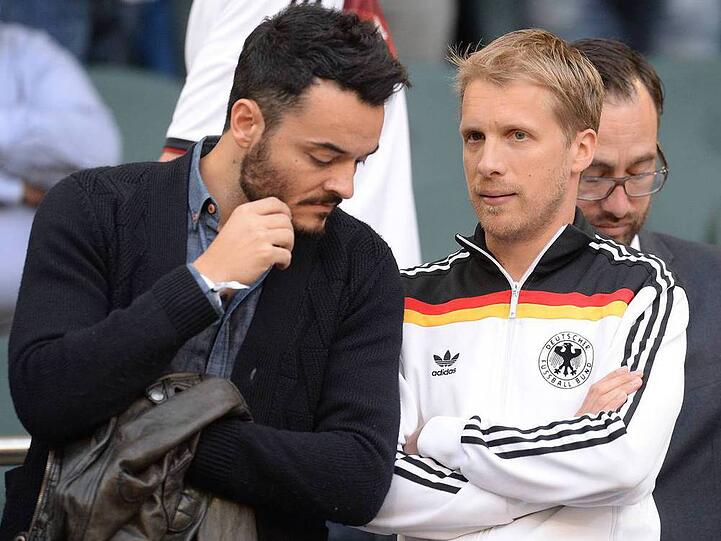 Freunde nicht nur beim Fußball: Giovanni Zarella (l.) und Oliver Pocher