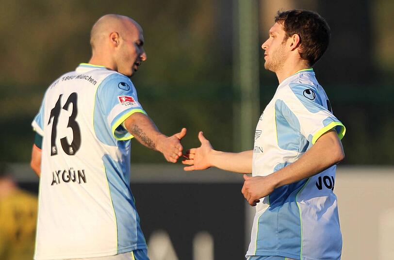 Necat Aygün (l.) traf im Hinspiel.