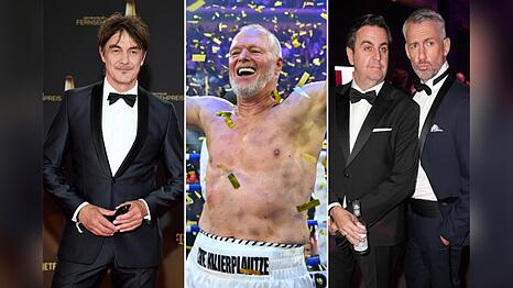 Stefan Raab (Mitte) feierte 2024 ein Comeback: Was halten Matze Knop, Bastian Pastewka und Sebastian Pufpaff (v.l.) davon?