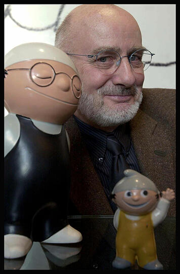 Wolf Theodor Gerlach (17.04.1928 - 12.11.2012): Bekannt wurde der Grafiker als &bdquo;Vater&ldquo; der Mainzelmännchen. Die Zipfelmützen-Kobolde erfand er 1963 für das ZDF.